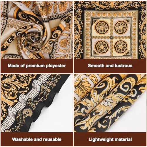 Satin Bandanas Head Scarves - 2PCS Silk Like Neck Scarf Hair Sleeping Fashion Wraps Satin Silk Scarfs for Women2