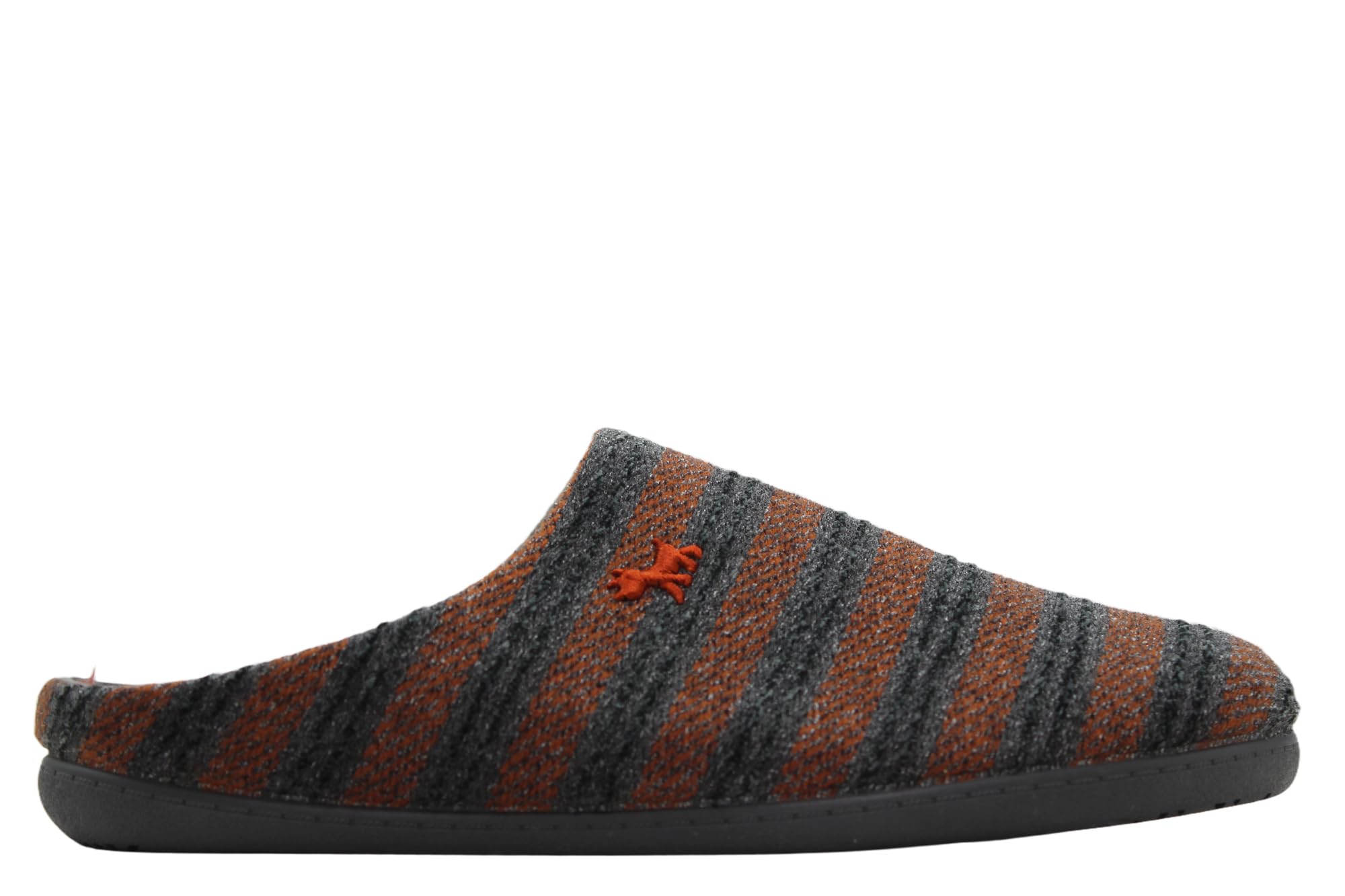 GARZON - Zapatilla de casa, pantufla destalonada, empeine a rayas y suela de goma, para: Hombre