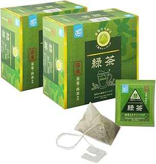[Amazonブランド]Happy Belly 伊藤園 国産 宇治抹茶入り緑茶 ティーバッグ 96袋(48袋 × 2箱)