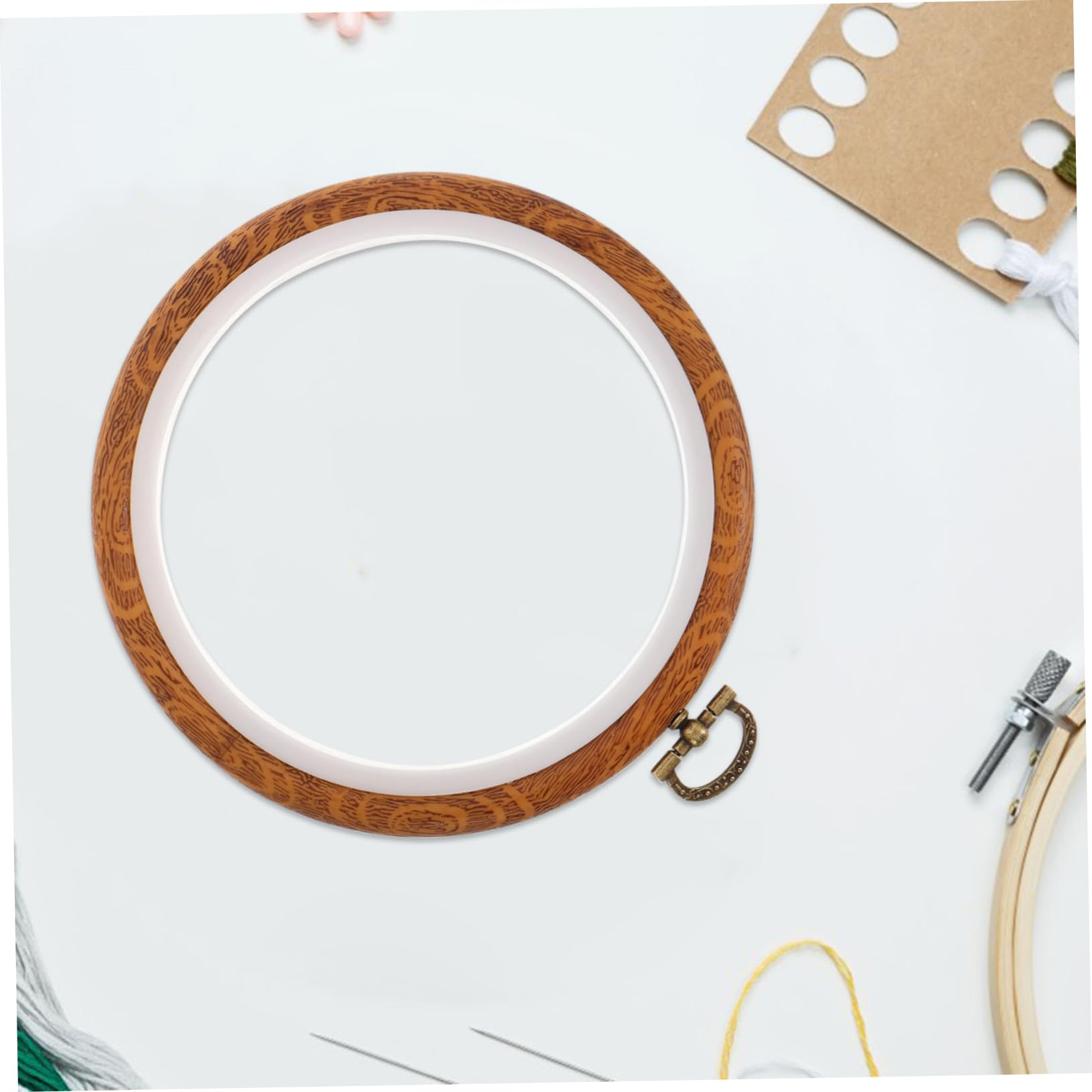 CORHAD Aros de Bordado Circulares para Bordar Diseño Versátil y Almacenamiento Conveniente Portátiles 10 de Plástico Pp y Aleación de Zinc para Aficionados al Bordado