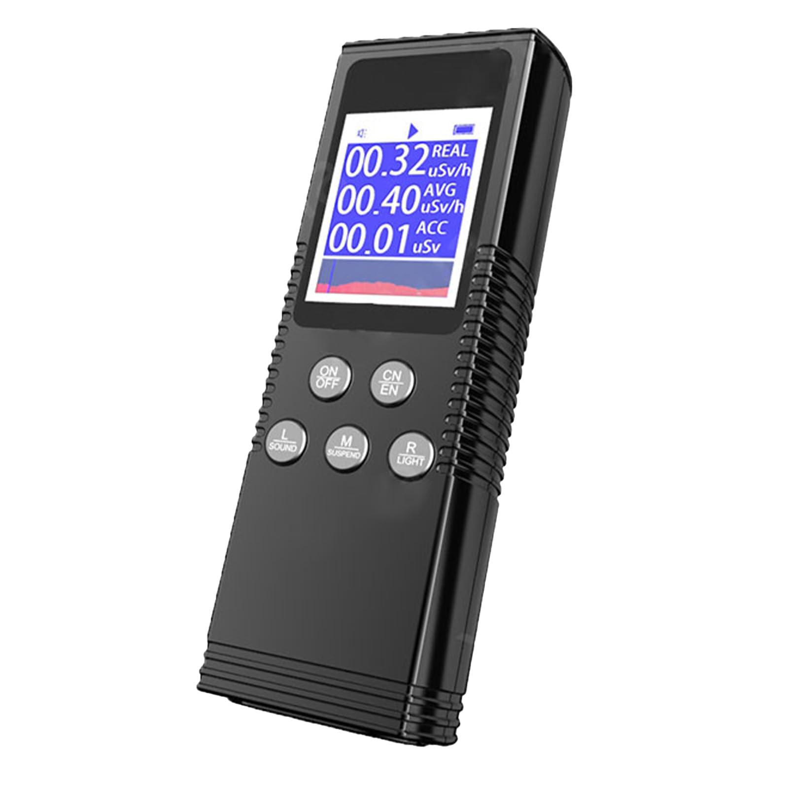 Jiawu Strahlungsdosiszähler, Tragbarer Nuklearstrahlungsdetektor Im Stiftdesign mit Clip – Hochpräziser β-γ-Röntgenmonitor, 1,75-Zoll-Bildschirm, Ton- und Lichtalarm für das Labor zu Hause (Grau