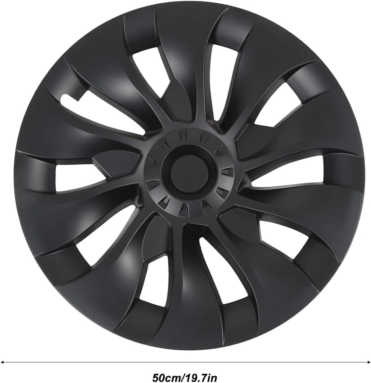 4Pcs 18in Wheel Hubcap Black Cool Sporty Replacement Compatible with Tesla Model 3 2017-2023 Hub Cap Car Accessories