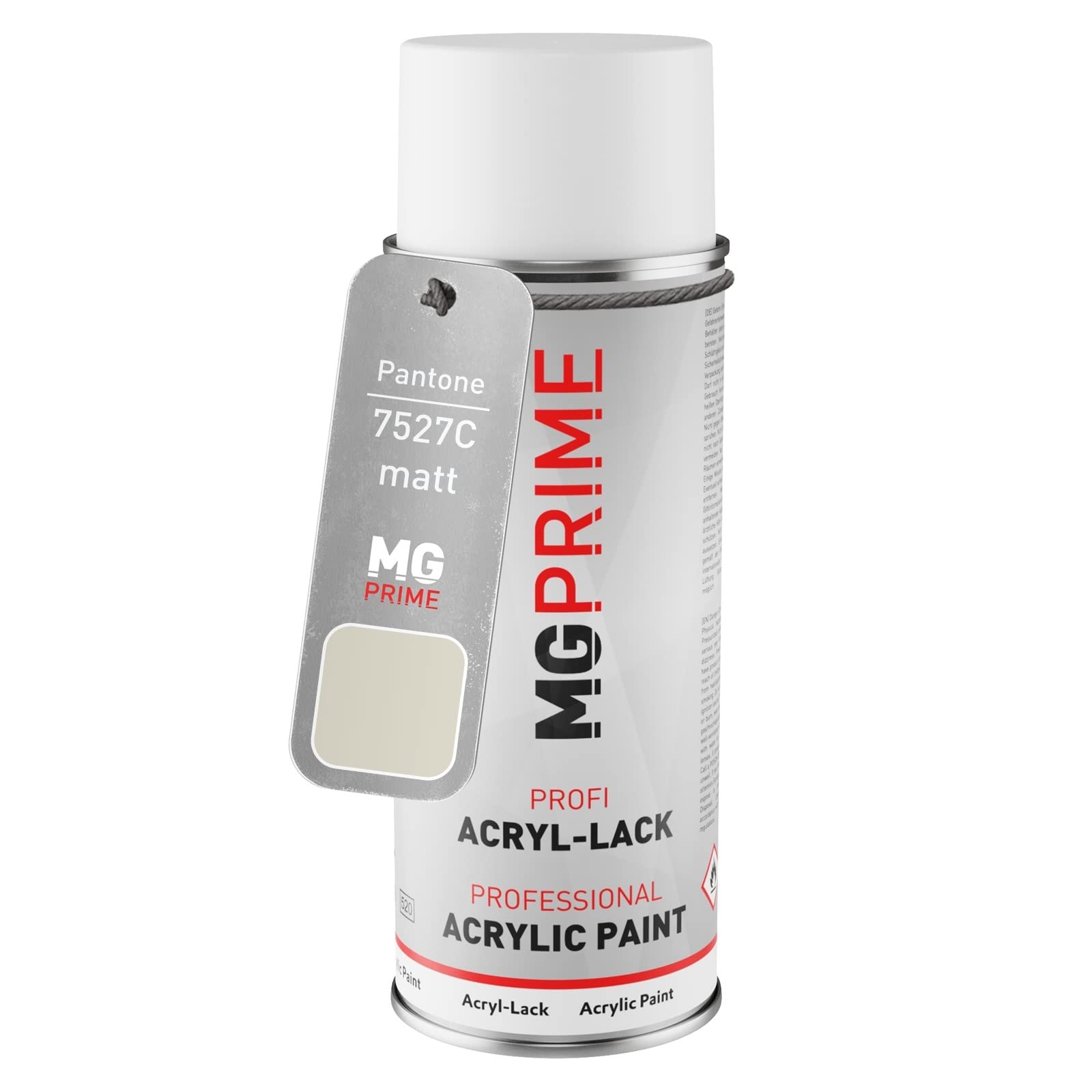 Pantone 7527C Light Grey mat acrylique bombe aérosol 2C 400ml séchage