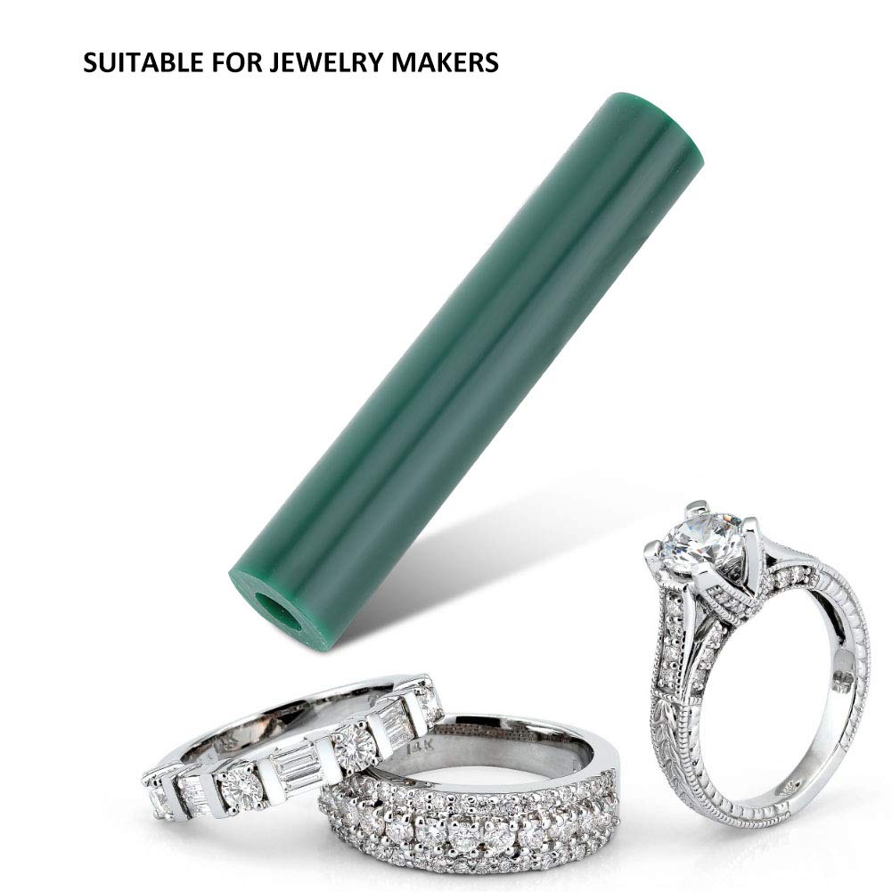 Tissting Tubo di cera per gioielli, tubo per anello di cera per intaglio Creazione di gioielli Strumento per iniezione di tubi per sculture intagliate per anelli artigianali Mak