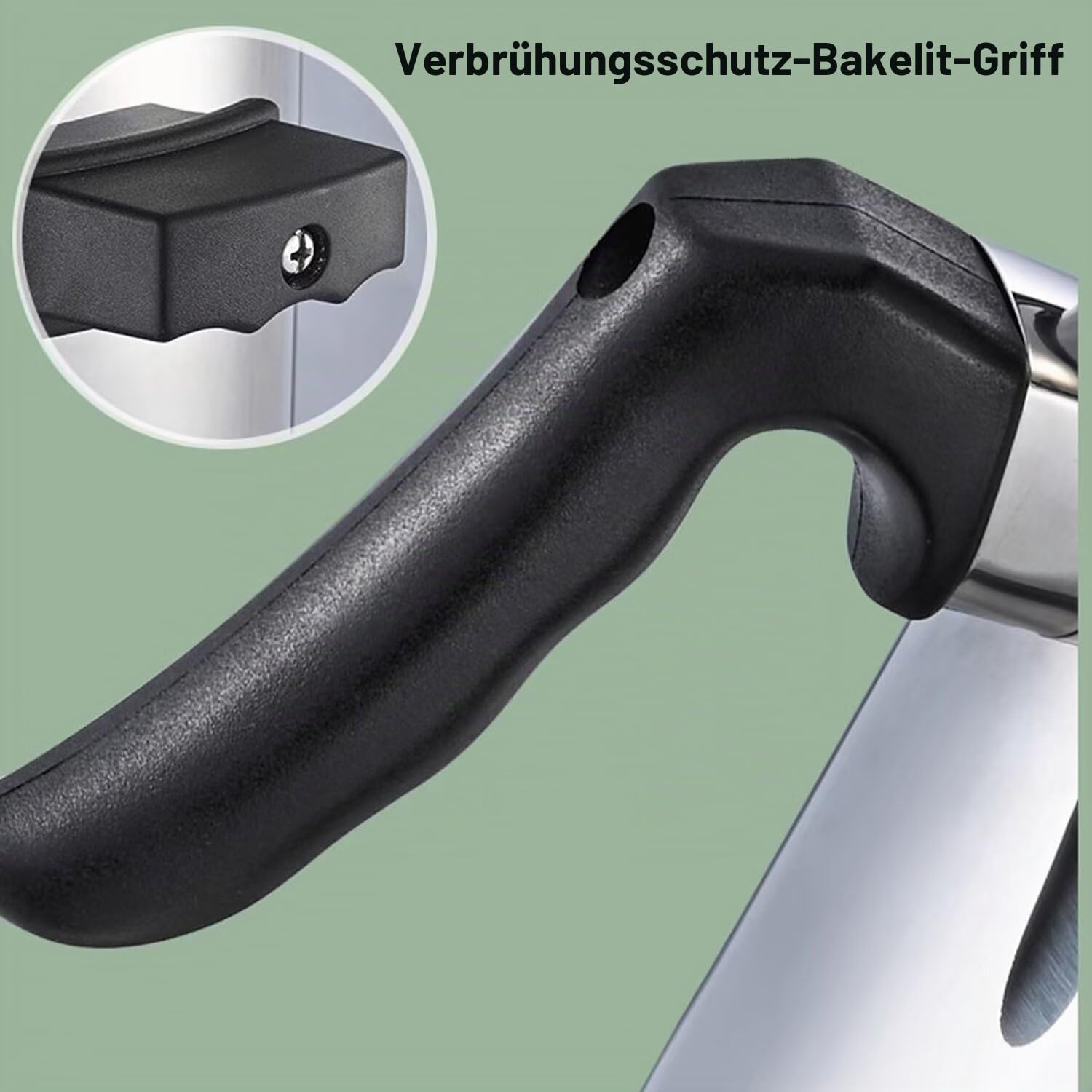 Doppelschichtiger Milchtopf aus Edelstahl 304,3-Liter-Suppentopf mit konstanter Temperatur für Induktionsherd und Gasherd,automatischer Milchtopf mit Pfeife,Verbrühungsschutzgriff