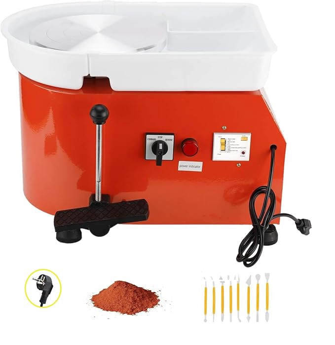 Bibox Labs 280W Pottery Machine 25cm Wheel with Speed Control Pedal, 1