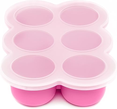 Miniatura 6 de WeeSprout - Bandeja de silicona para congelar alimentos para bebés con tapa de clip recipiente de almacenamiento perfecto para alimentos caseros de