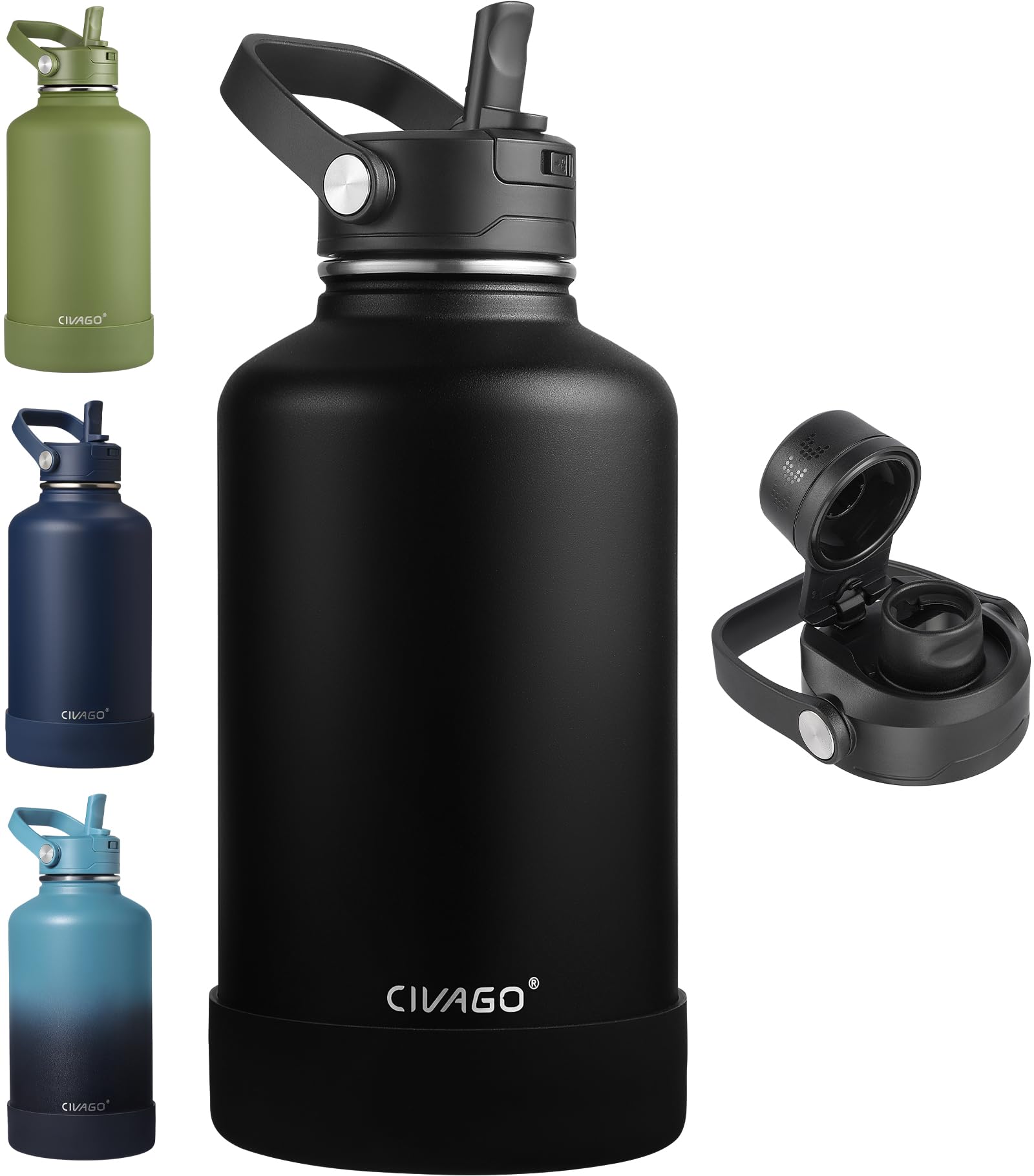 CIVAGO 64 oz Insulated Stainless Steel Water Bottle
