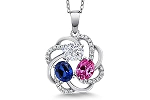 Personalized Women's Necklace with 3 Birthstones: Showcasing Love and Family