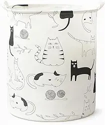Cesto Organizador Roupa Suja Dobrável Multiuso 20l (Gatos)