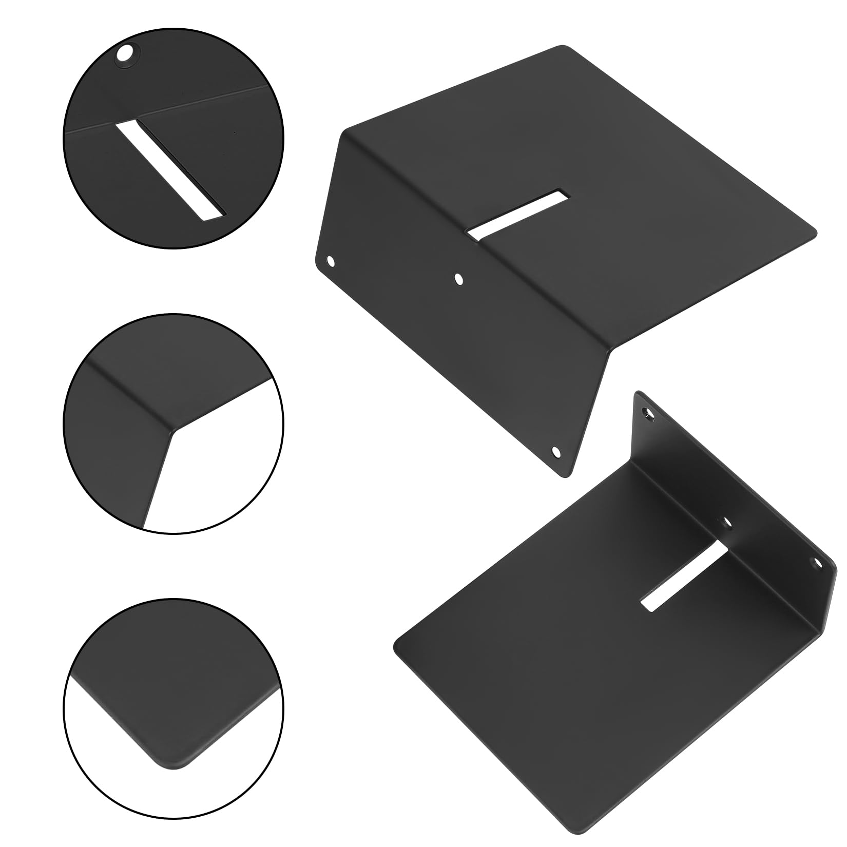 2 Mensole Da Parete In Metallo Bianco - 17x15x8 Cm, Per Bagno, Cucina, Ufficio - Foto 6