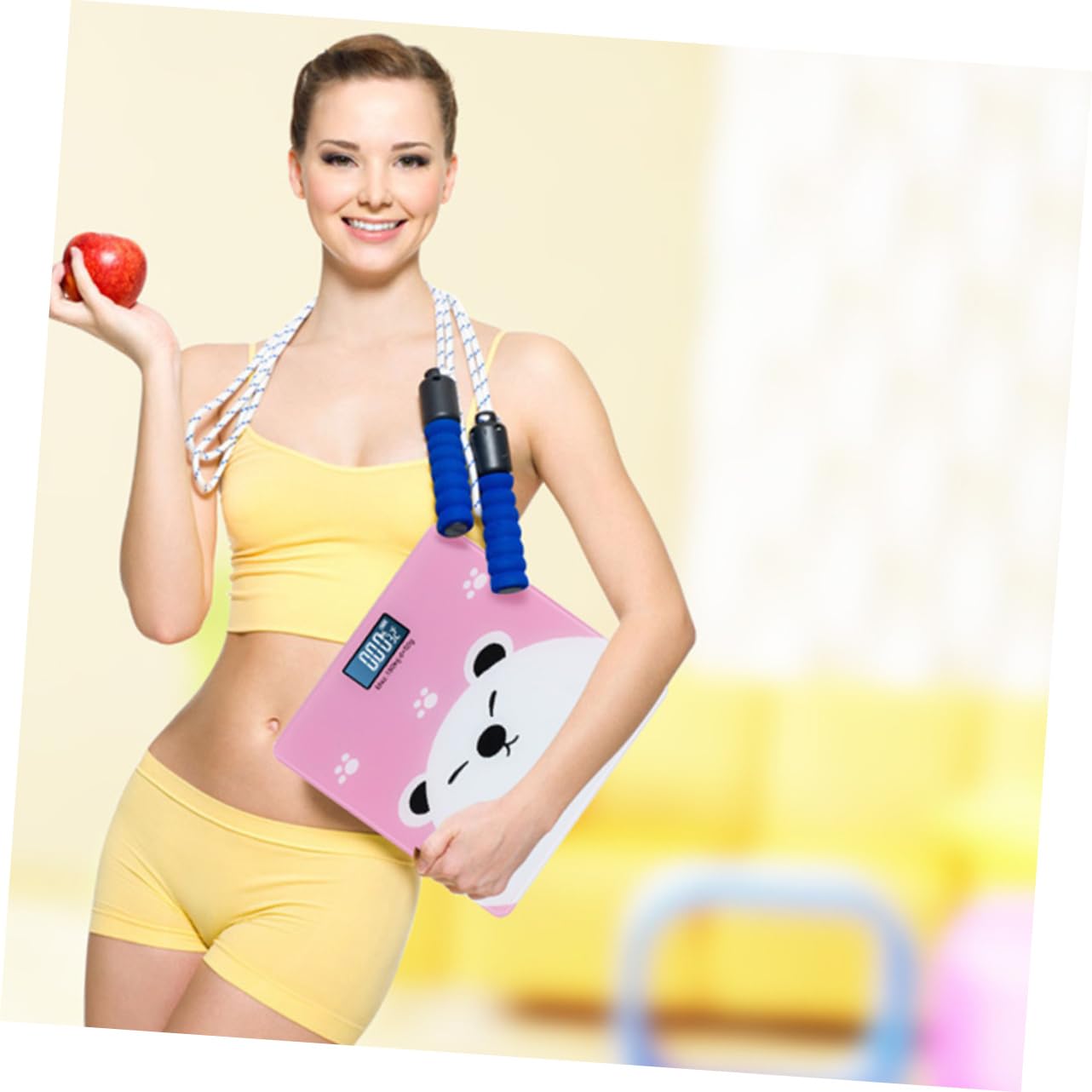 Multi Functional Digital Weight Scale for Adults Boy Girl and Pets with Capacity High Precision Sensor Pink Cartoon Design and Safe for Home Use