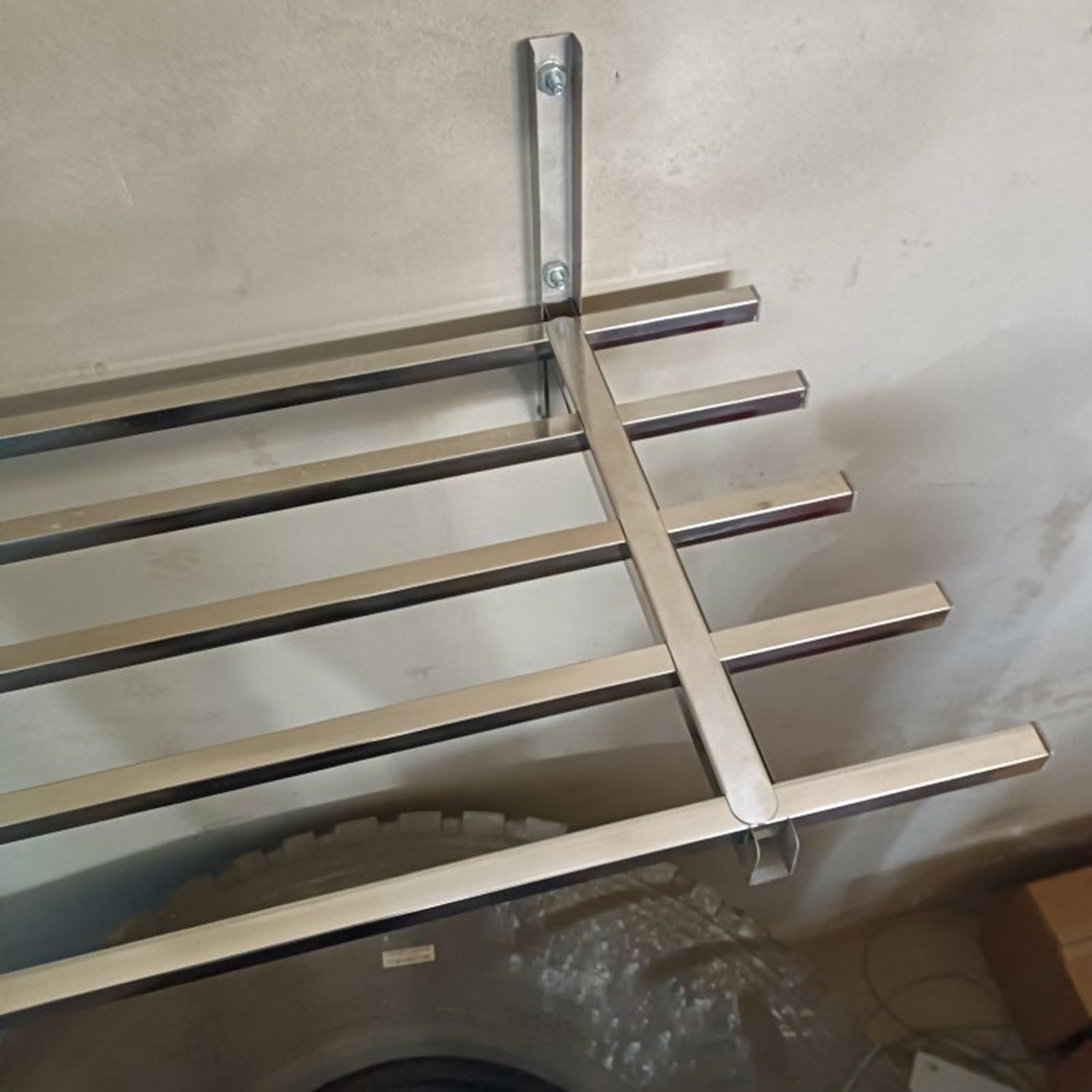 Estantería de garaje resistente para montar en la pared, organizador de herramientas flotante para cobertizo, tienda, almacén y sótano, sistema de almacenamiento que ahorra espacio