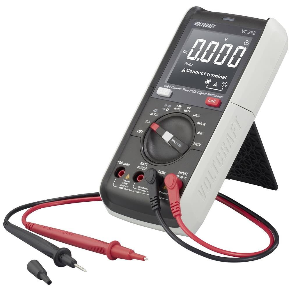 VOLTCRAFT VC252 Hand-Multimeter digital True RMS LoZ CAT III 600 V Anzeige (Counts): 4000