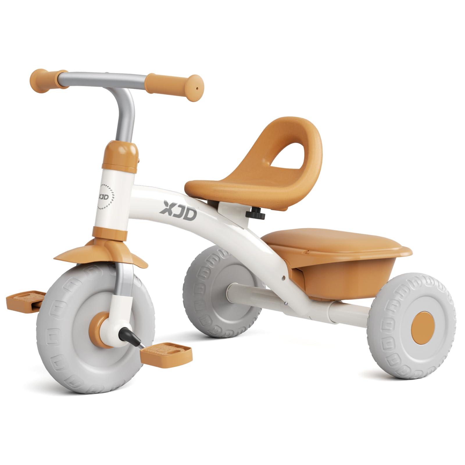 XJD Toddler Tricycle for 1-5 Years Old, Kids Bike(Brown) — image 1