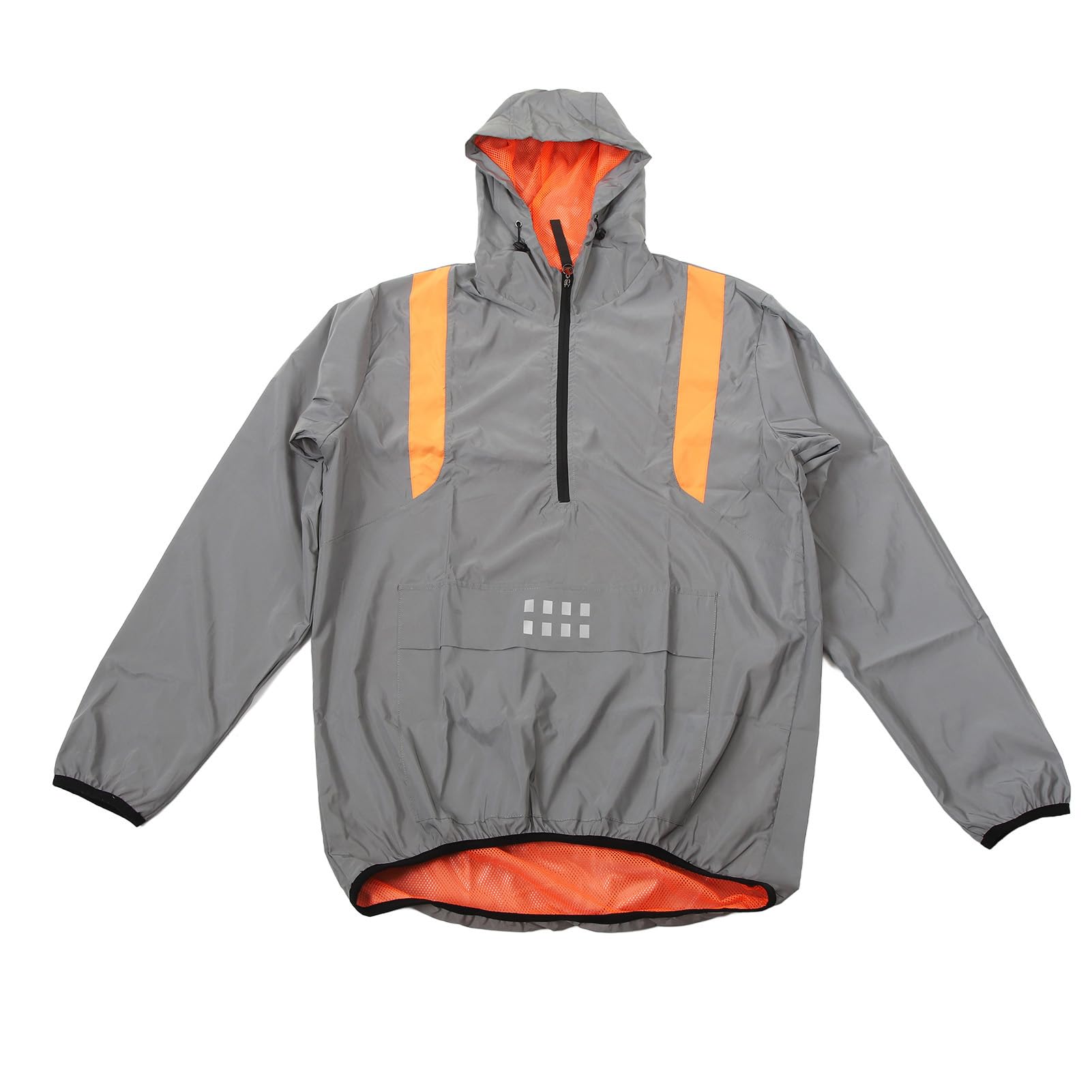 Alomejor Chaqueta de Ciclismo, Chaqueta Cortavientos de Poliéster con Rayas Reflectantes, Bolsillos con Cremallera, para Deportes Al Aire, Ciclismo, Correr, Senderismo (2XL)