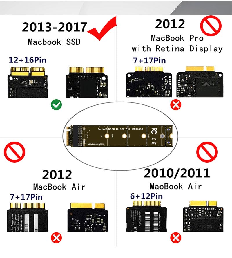 Tarjeta adaptadora SSD M.2 NGFF de 28 pines para reparar almacenamiento interno de PC torre 4