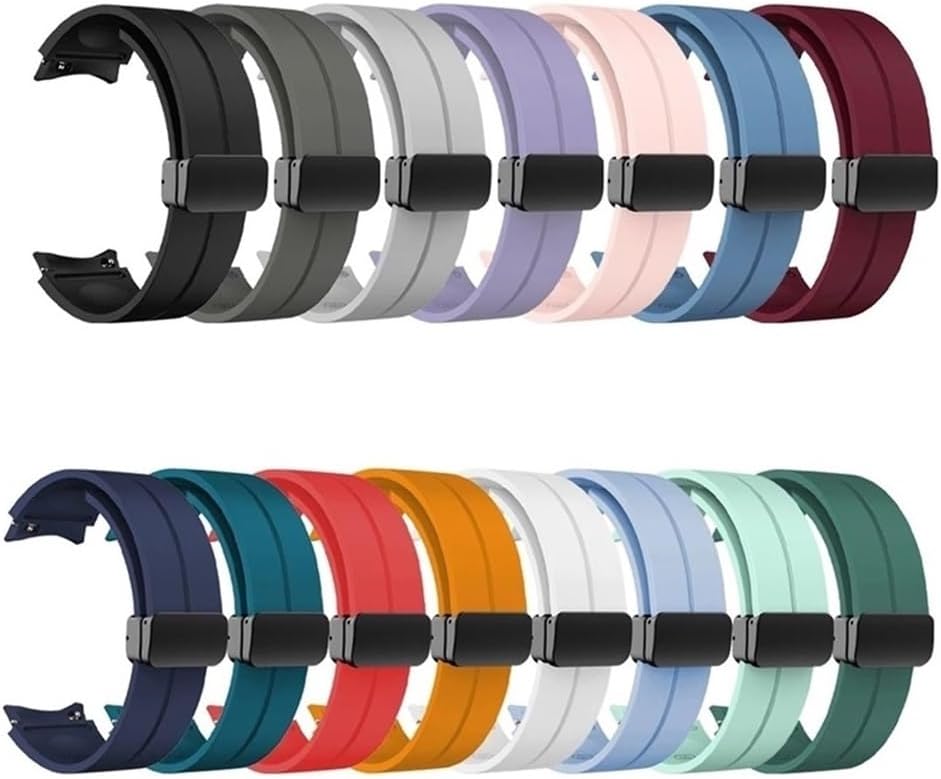 Mag netic D Buckle Silicone Strap Fit for Samsung Galaxy Watch 7 6 5 4 44mm 40mm/6 Classic 47mm 43mm/4 classic 46mm 42mm/5 Pro 45mm