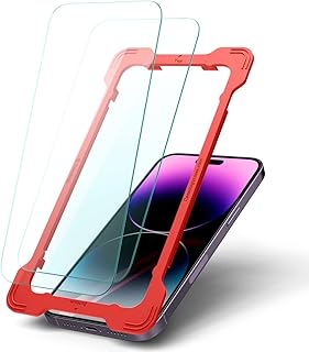 CASEOLOGY by Spigen Snap Fit Tempered Glass Screen Guard Protector Compatible with iPhone 14 Pro with Installation Kit - 2 Price In India