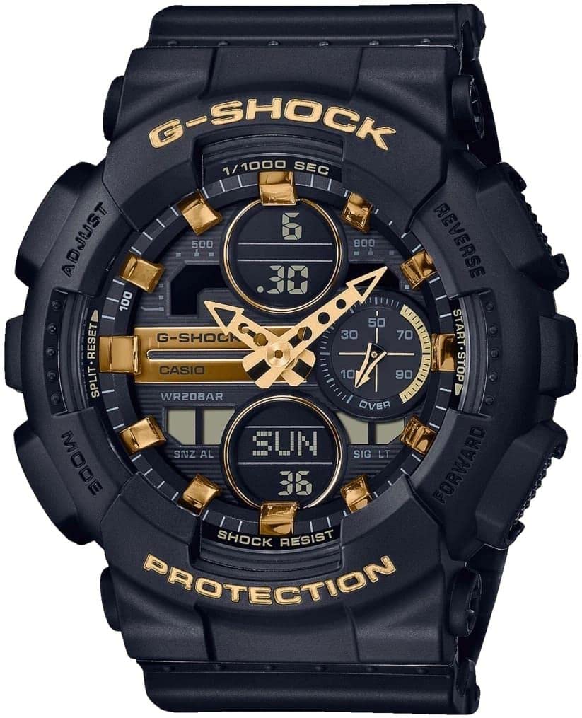 Casio Unisex 49.00mm Quartz Watch with Black Analogue - Digital dial and Black Plastic/Resin Strap Strap GMA-S140M-1AER