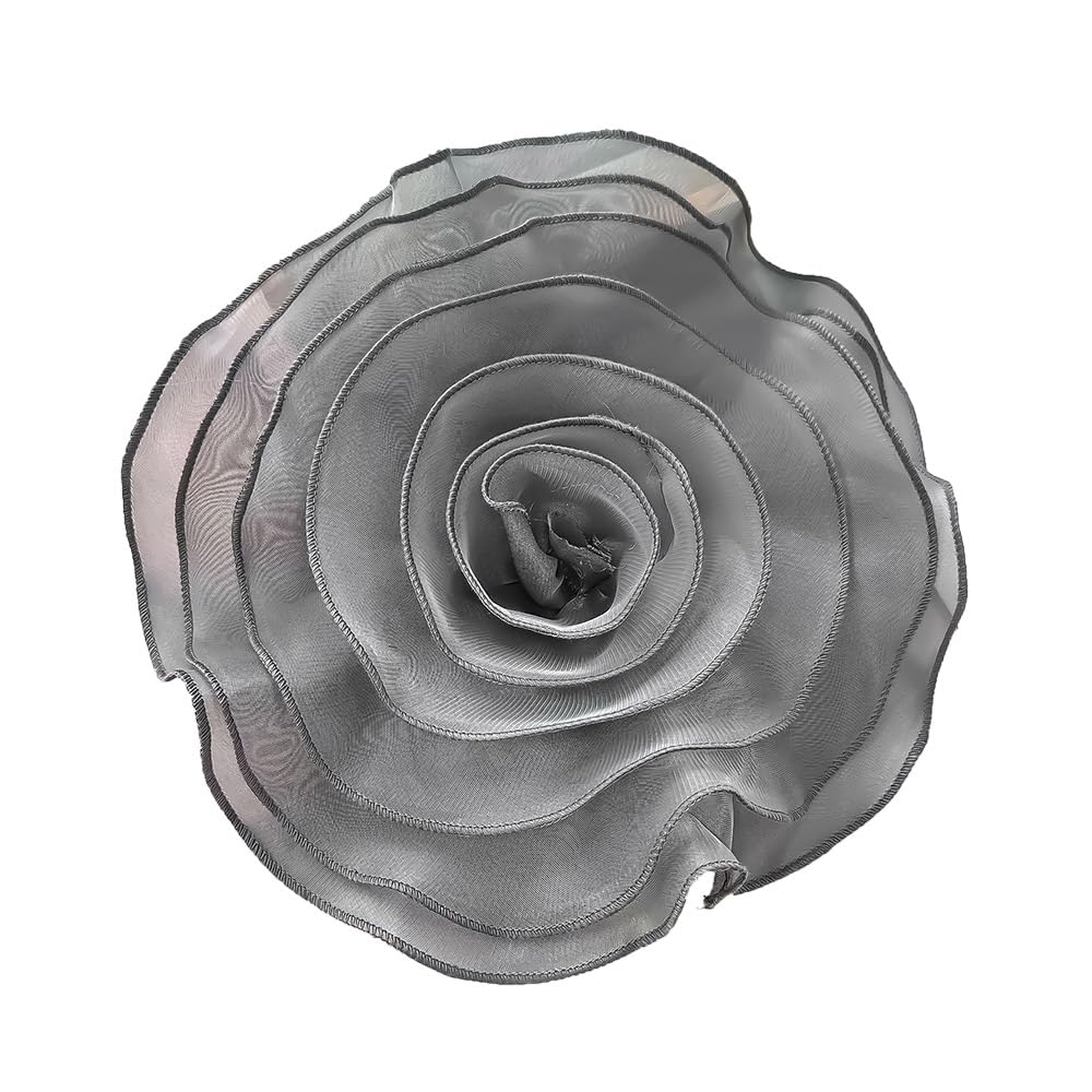 10inch Extra Large Flower Brooch Pin for Women Fashion Dainty Organza Satin Fabric Big Camellia Brooches Lapel Pins Wedding Dance Party Dress Accessories Exaggerated Jewelry Gift