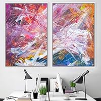 2 Piece Framed Canvas Wall Art Natural Abstract Canvas Prints Home Artwork Decoration for Living Room,Bedroom - 16