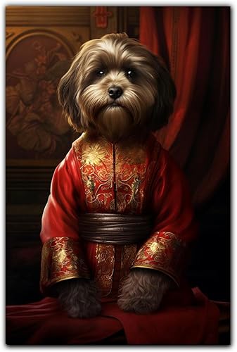Miniatura 499 de Thuan Chow Chow Retrato de mascota con disfraz real de perro en un disfraz retrato de perro con vestimenta Retrato medieval de mascota retrato