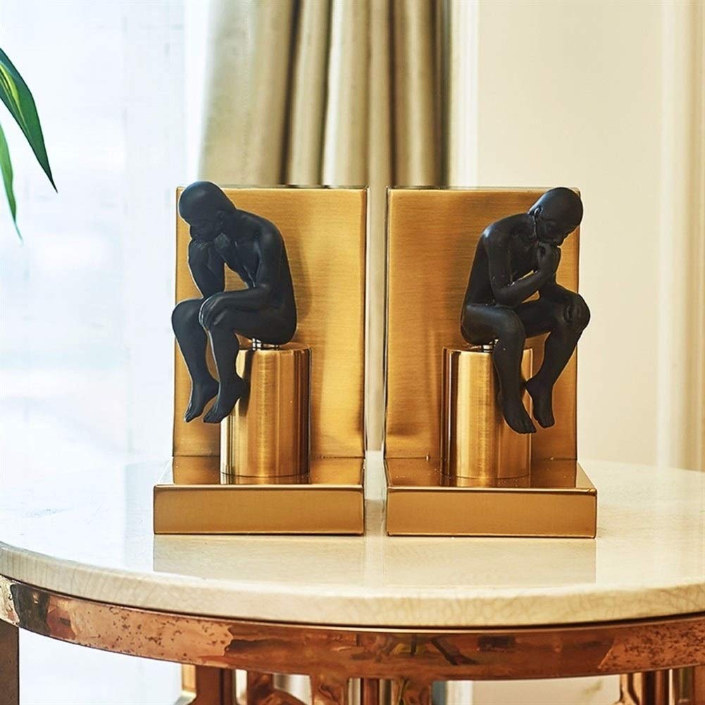 Decorazione per libreria, Stile Nordico, Luce di Lusso, Personaggi in Metallo, Decorazione per la Stanza dei Libri, Modello per Ufficio, Decorazioni per Hotel, fermalibri da scrivania, fermalibri