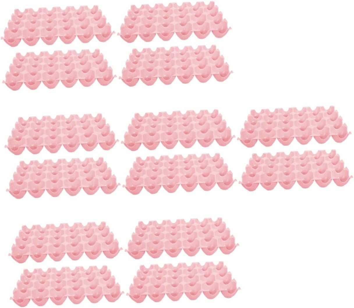 4 Pcs 24 Egg Storage Box Home Egg Duck Egg Holder Egg Keeper Egg Dish Fresh Egg Cartons Dispenser Container Fridge Egg Holder Egg Egg Rack Pink Egg Tray Pp (Pinkx7pcs 29X20X4CMx7pcs)