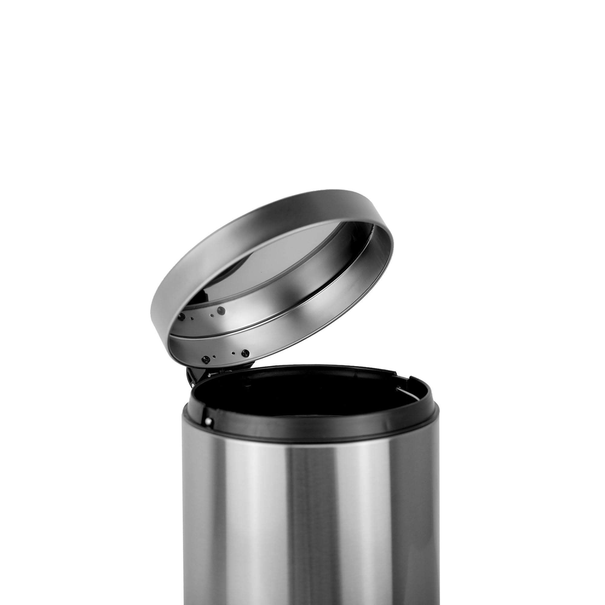 Restmülleimer Deckel Aus Edelstahl,Mülleimer Soft-Close,5L Trash Bin Tretmülleimer Mit,Toilet Trash Bin 5L Herausnehmbarer Innenbehälter (Original, 5L)