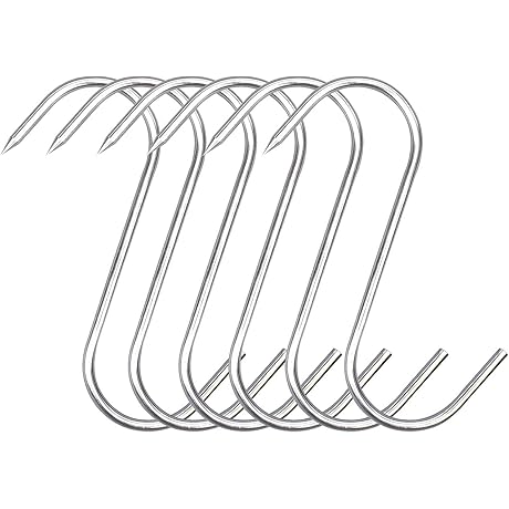 Elevate Your Grilling Experience with Alele's 5-Inch Meat S-Hooks