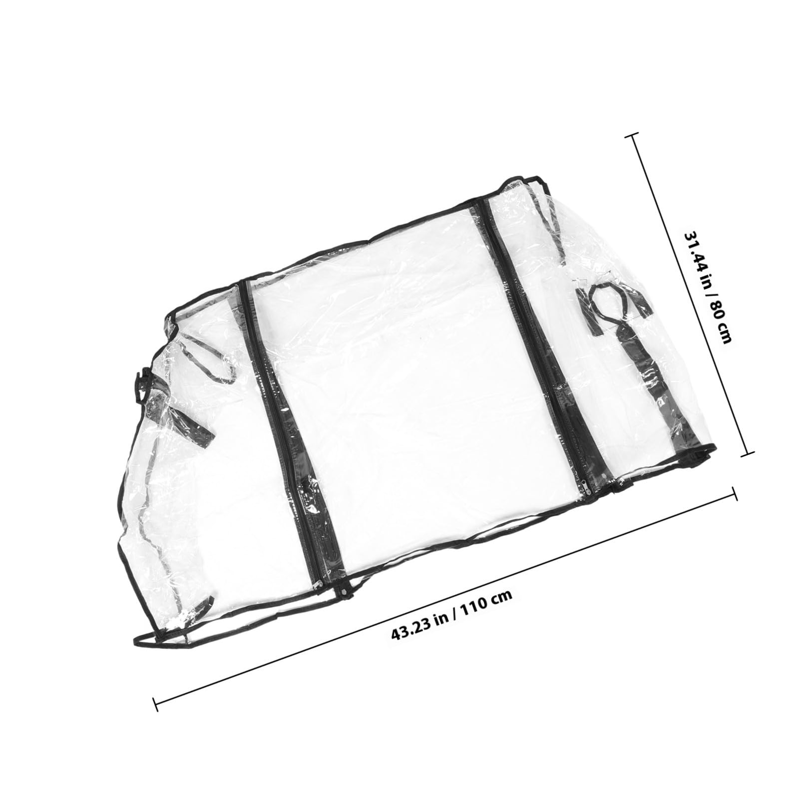 Regenschutz aus PVC für Gartenwagen und Campingwagen Verschleißfest und UV Beständig Transparente Wagenabdeckung für Outdoor und Camping