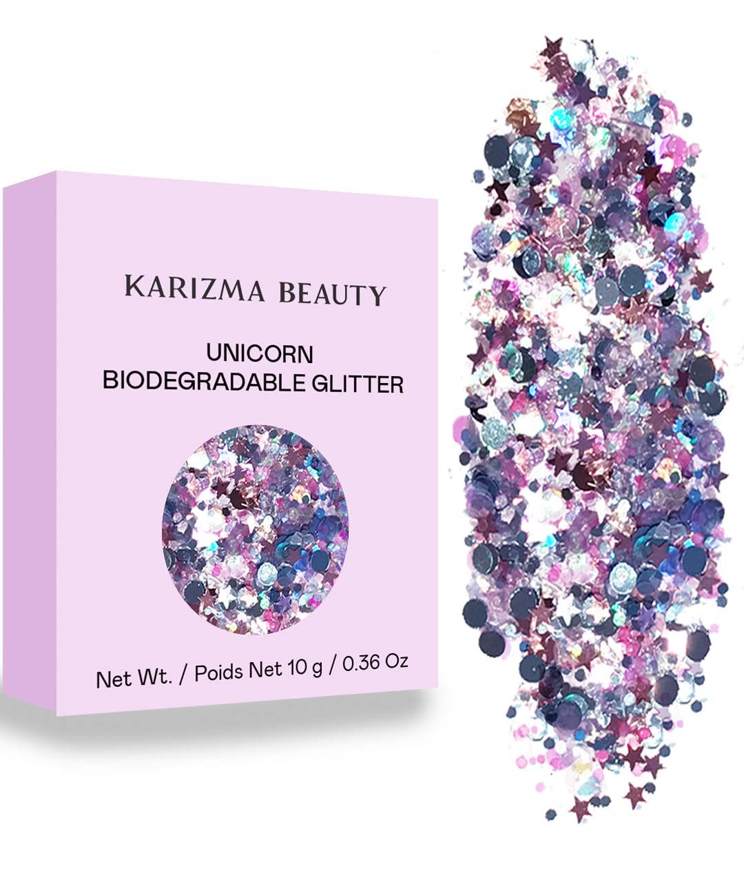 KARIZMAUnicorn Strobe Biodegradable Chunky Glitter // Beauty Silver Face Bio Glitter Eco Glitter Festival Chunky 10g