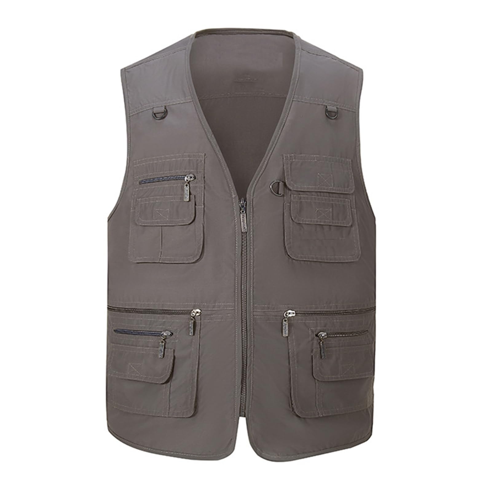 2025 Herren-Weste, lässig, ärmellos, multifunktional, Arbeitsweste, Tops, Outdoor, Wandern, atmungsaktive Oberbekleidung, Safari-Mantel 05