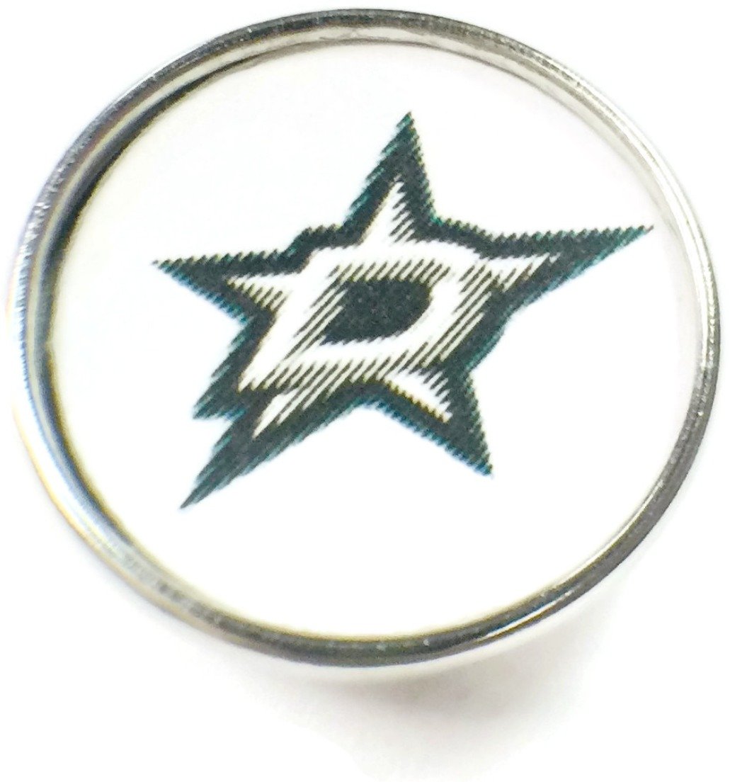 Snap Jewelry Fashion NHL Hockey Logo Dallas Stars 18MM - 20MM Snap Charm