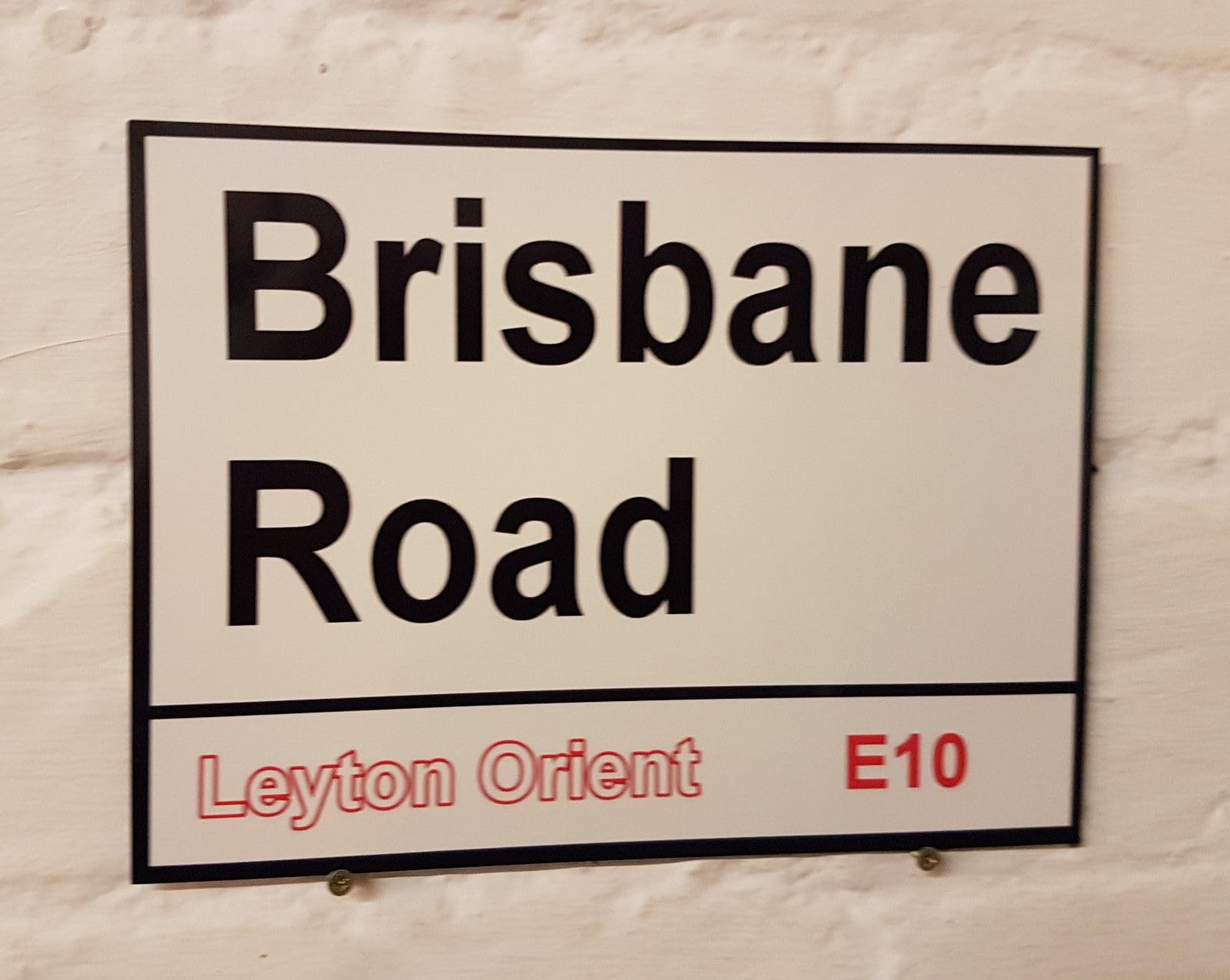 Yelaceccb New Metal Street Sign Leyton Orient Fc Brisbane Road Metal Street Sign 8X12 Inches