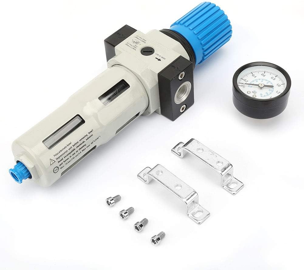 Pressure Relief Regulator Air Pressure Regulator Pneumatic Pressure Regulator Strong Pressure High Precision for Industrial Automation Equipment Aluminum Alloy G1/2 Inch