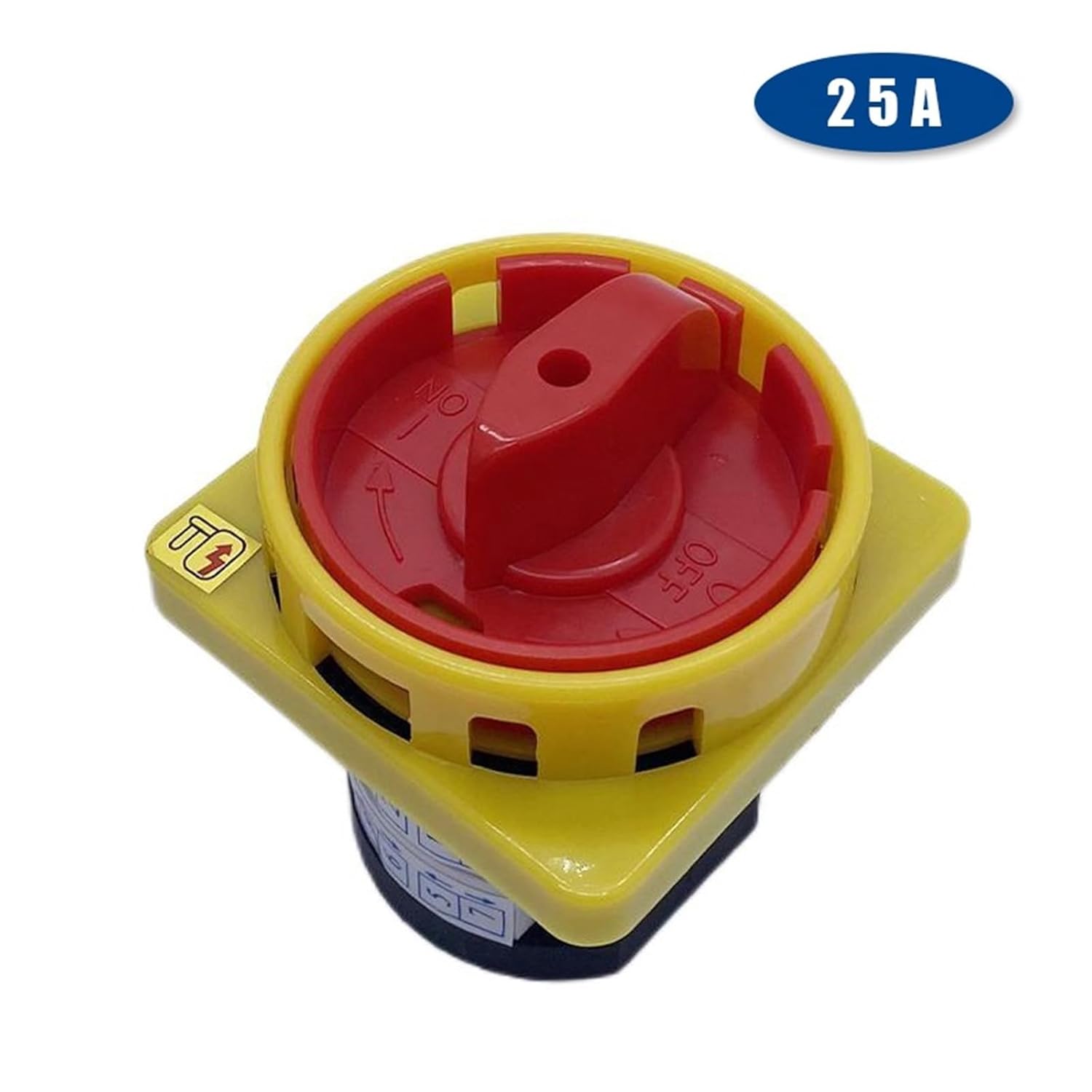 Changeover Rotary Cam Switch Two Position 0-1 Padlock 25A 2 Knots Control Motor YMZ12-25/2GS 1Pcs