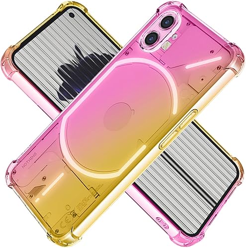Funda para Nothing Phone One Case, Nothing Phone 1 A063, Crystal Clear Case Gradient Slim Anti Scratch TPU a prueba de golpes Funda protectora para