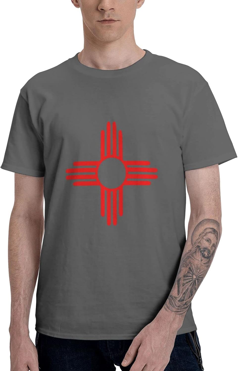 Zia Sun New Mexico Men�s Basic Short Sleeve TShirt Cotton Zia Sun New Mexico Men�s Basic Short Sleeve TShirt Cotton