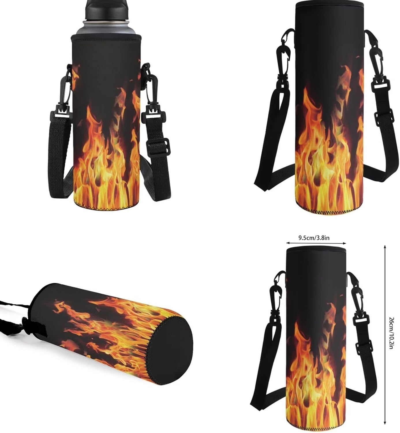 TOADDITDO Flames Backpack for Kids Boys 10-12 for School 4-in-1 Bookbag Set with Lunchbox Pencil Case Water Bottle Holder 4th Grade Hiking Camping School Bags Large Capacity Travel Duffel Bag