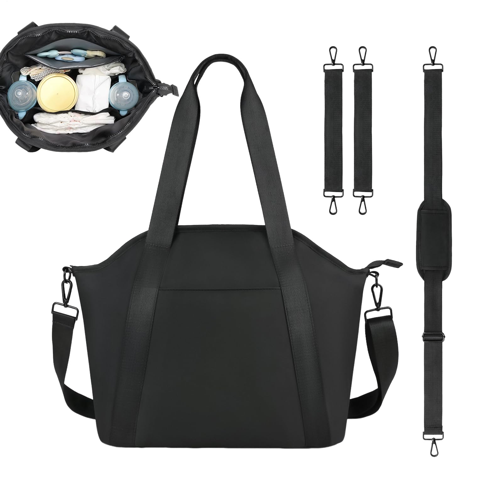 Borsa A Pannolini Passeggino - Tote Da Viaggio Impermeabile Organizzatore | Convertibile Del Bambino | Zaino Di Maternità Multi-Tasca Attrezzatura Di Cambiamento Multifunzionale Per Mamme 13.3