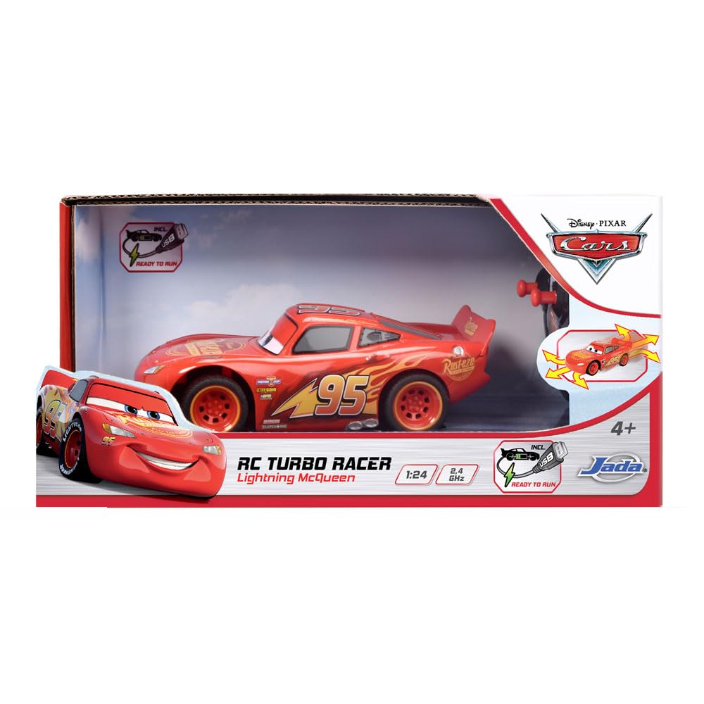 Dickie Toys - Radicomando di Cars Saetta Mc Queen 1:24, 17 cm, +4 anni, 203084038