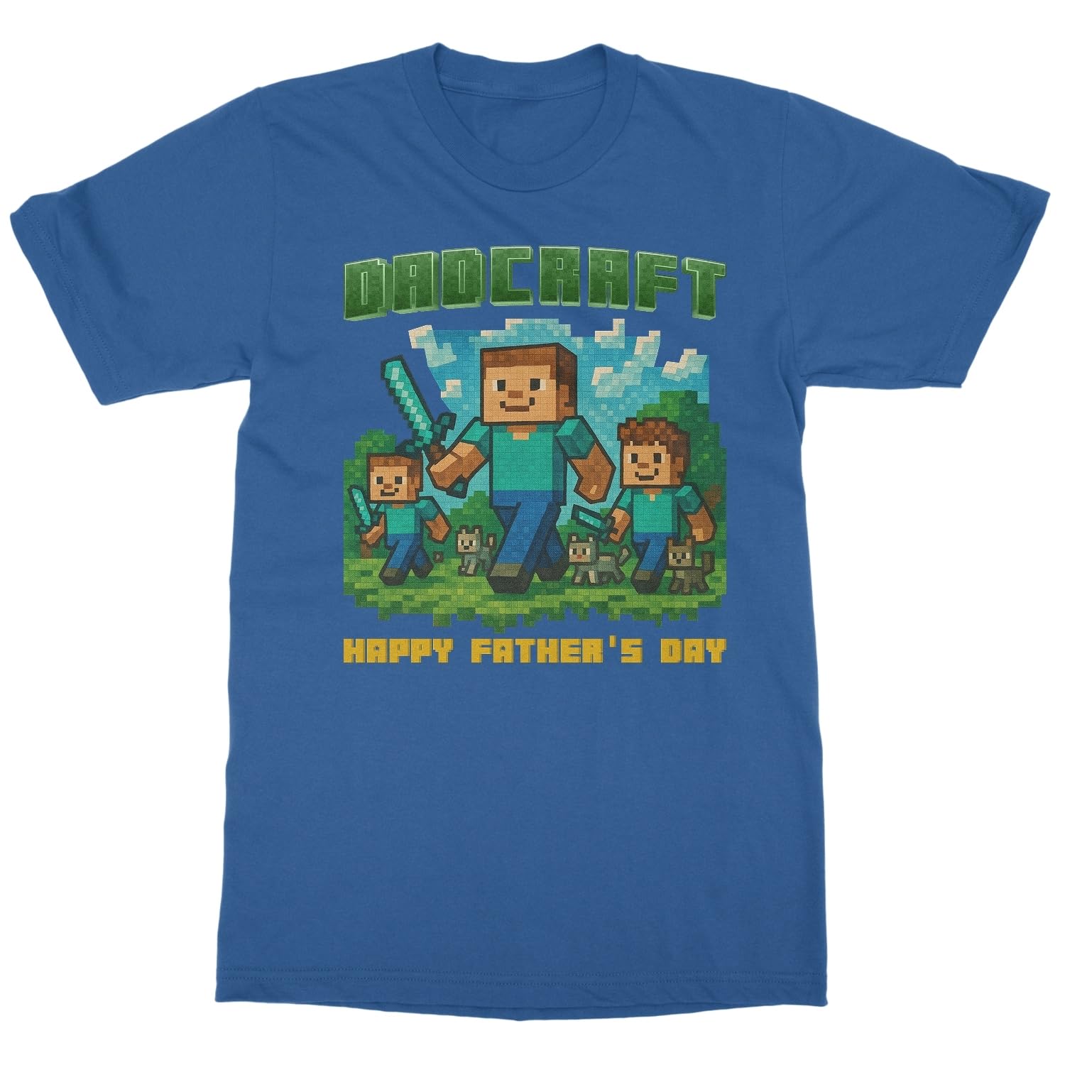 Dadcraft - Happy Father’s Day Funny Pixel Game Dad Unisex T-Shirt