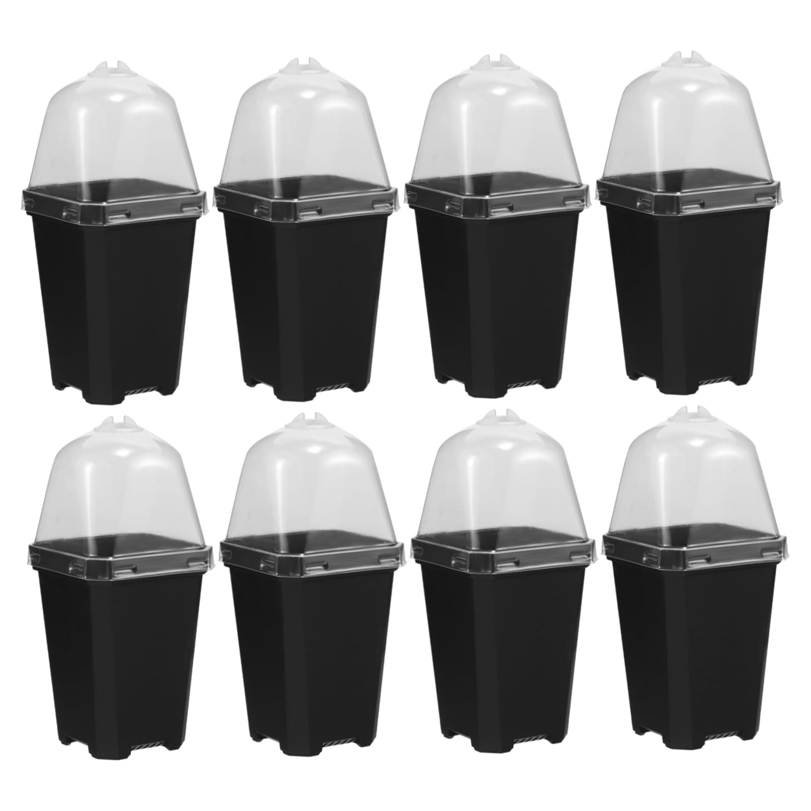 Abaodam 2 Set Vasi per Piantine per Giardinaggio Vasi per Semina e Piante con Finestrature Drenaggio