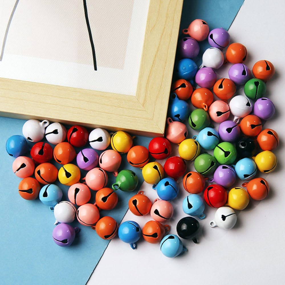 Lot 100 Petites Clochettes Grelots Multicolores En Métal - Décoration Noël Et Bricolage