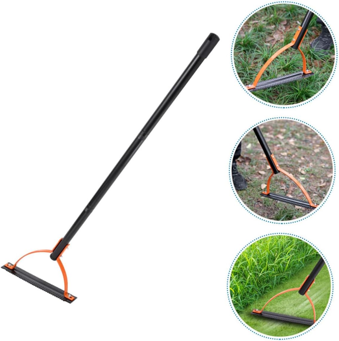 1.2m Manual Grass Whip with Long Handle Serrated Double-Blade Weed Cutter for Garden Trimming Efficient Lawn Maintenance Easy Assembly and Storage