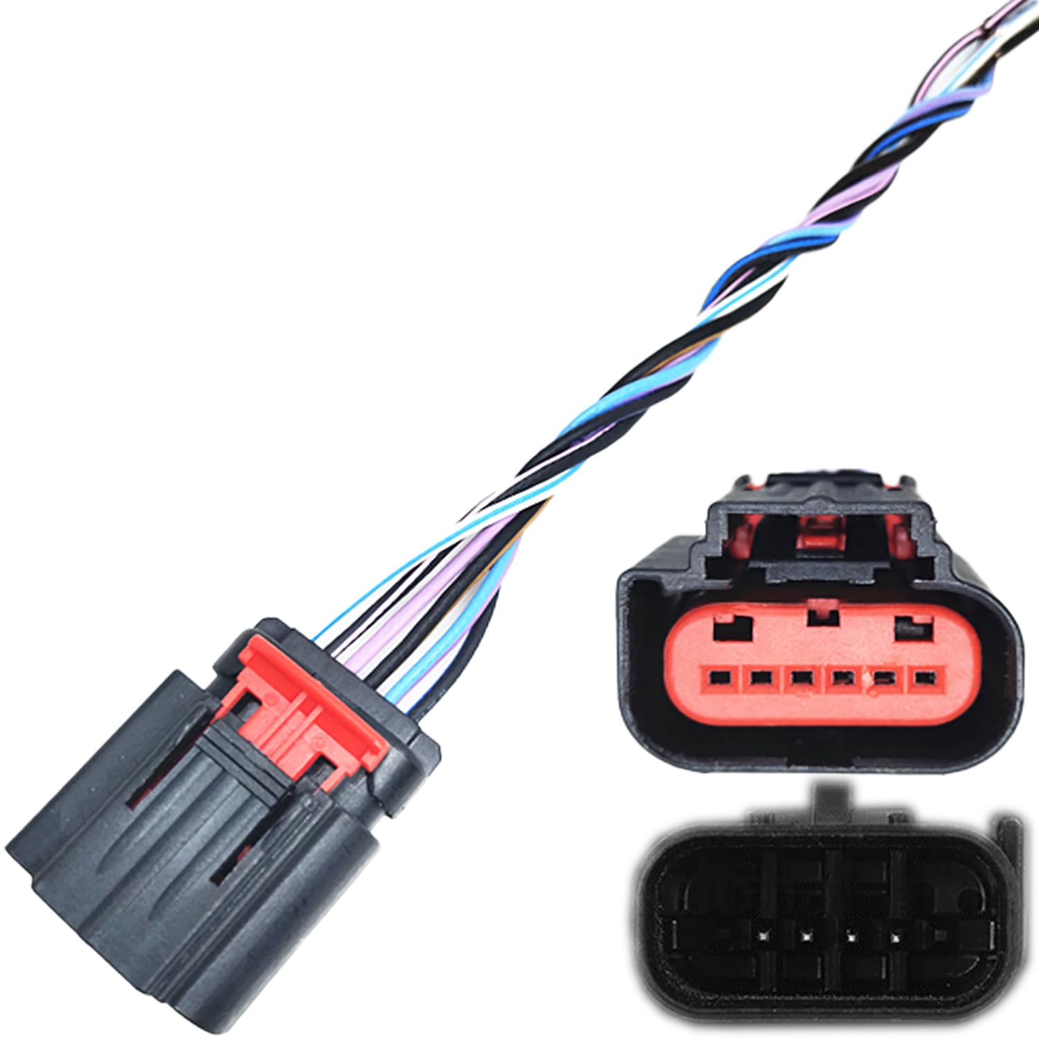 BR31-12B579-AA Mass Air Flow Sensor Replacement for Ford F-150 250 350 Mustang Lincoln 2011-2017 (Mass Air Flow Sensor Harness Connector Plug)