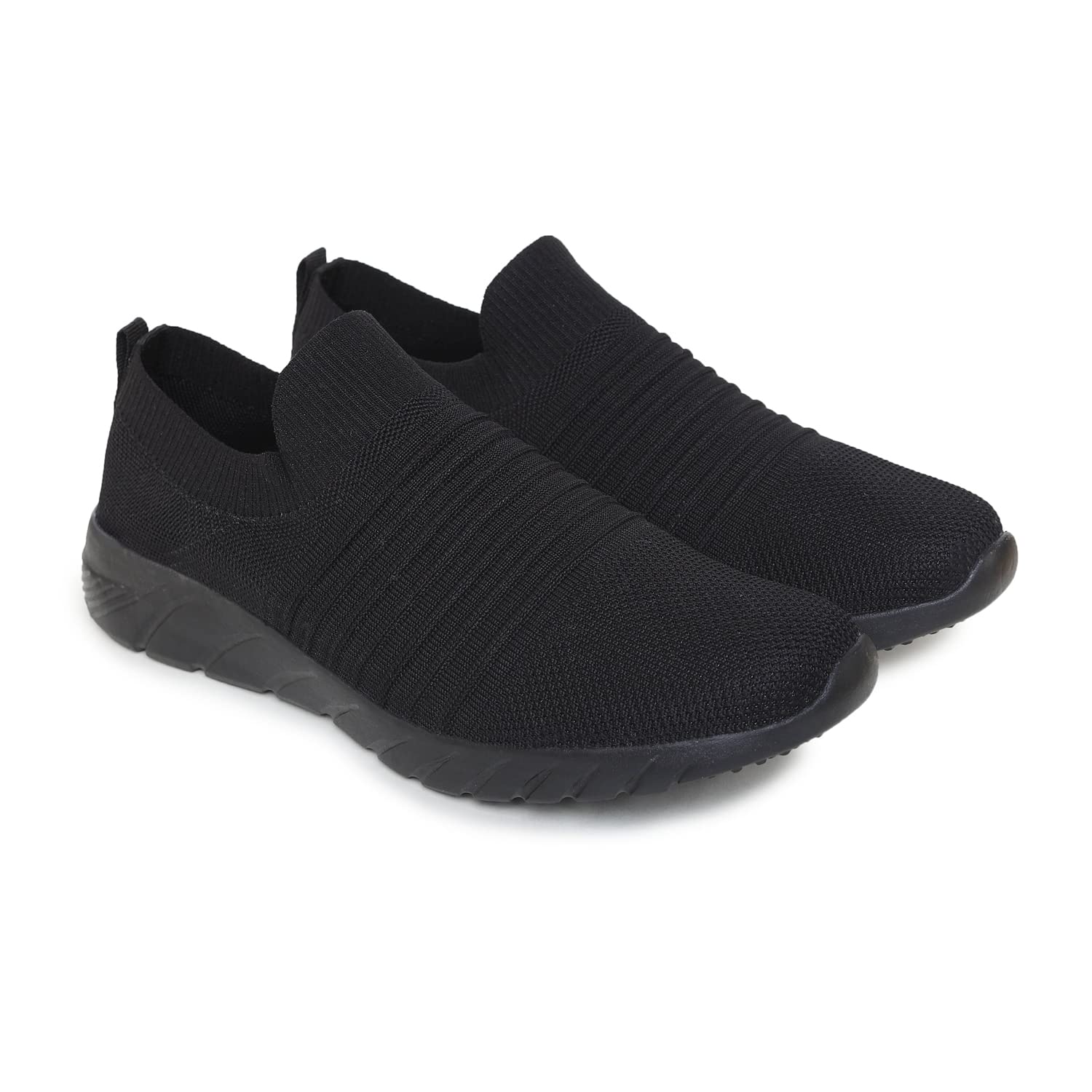 skitter Men's Lightweight Slip-On-Shoes Polyester Material Black Color Footwear (GN-110)-picture-18