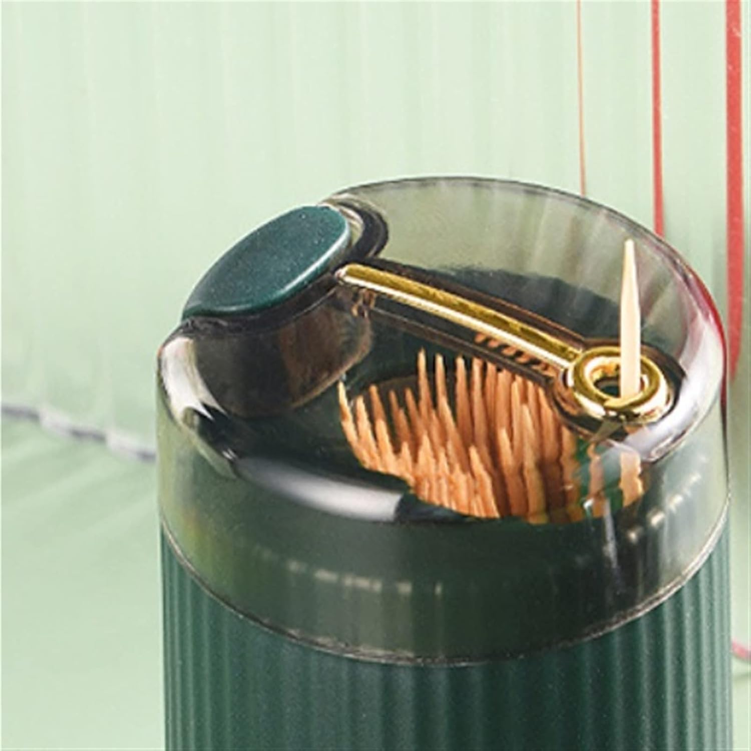 Toothpick Holder Automatic Pressing Toothpick Cartridge Portable Toothpick Jar Toothpick Box Organizer
